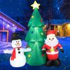 Happy Christmas Holiday Yard Decorations Inflatable W/ LED Lights