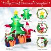 Happy Christmas Holiday Yard Decorations Inflatable W/ LED Lights