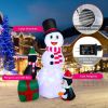 Happy Christmas Holiday Yard Decorations Inflatable W/ LED Lights