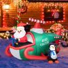 Happy Christmas Holiday Yard Decorations Inflatable W/ LED Lights