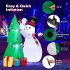 Happy Christmas Holiday Yard Decorations Inflatable W/ LED Lights