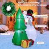 Happy Christmas Holiday Yard Decorations Inflatable W/ LED Lights