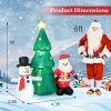 Happy Christmas Holiday Yard Decorations Inflatable W/ LED Lights