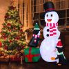 Happy Christmas Holiday Yard Decorations Inflatable W/ LED Lights