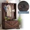 3-in-1 Entryway Hall Tree with Storage Bench and 4 Hooks, Coat Hanger, 40INCH, Stylish and Functional Design for Entrance, Hallway