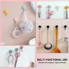 20pcs Self Adhesive Wall Hook Kitchen Bathroom Hook Strong Without Drilling Non-Marking Hook Door Towel Hanger Cute Hook Storage