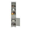 Tall Bathroom Cabinet;  Freestanding Storage Cabinet with Drawer;  MDF Board;  Adjustable Shelf