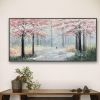 Hand Painted Oil Painting Blooming Colorful Tree On Canvas Abstract Plant Floral oil Painting Tree Landscape Bohemian Style Wall Deco Large Wall Art H