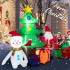 Happy Christmas Holiday Yard Decorations Inflatable W/ LED Lights