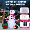 Happy Christmas Holiday Yard Decorations Inflatable W/ LED Lights