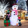 Happy Christmas Holiday Yard Decorations Inflatable W/ LED Lights