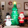 Happy Christmas Holiday Yard Decorations Inflatable W/ LED Lights