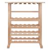 Wood Vinny 24-Bottle Wine Rack, Natural, Natural Finish