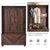 3-in-1 Entryway Hall Tree with Storage Bench and 4 Hooks, Coat Hanger, 40INCH, Stylish and Functional Design for Entrance, Hallway