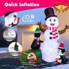 Happy Christmas Holiday Yard Decorations Inflatable W/ LED Lights