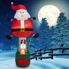 Happy Christmas Holiday Yard Decorations Inflatable W/ LED Lights