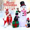 Happy Christmas Holiday Yard Decorations Inflatable W/ LED Lights