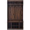 Hall Tree with 6 Hooks , Coat Hanger, Entryway Bench, Storage Bench, 3-in-1 Design, 39.4INCH, for Entrance, Hallway