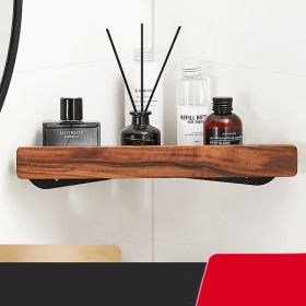 Raw Wood Bathroom Shelf Towel Rack Without Holes (Option: Single Triangle Rack)