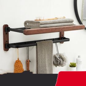 Raw Wood Bathroom Shelf Towel Rack Without Holes (Option: Upgraded Bath Towel Rack 50CM)