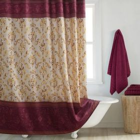 Shower Curtain Polyester Thickened Waterproof Partition Wet And Dry Separation (Option: Monaro shower curtain-300X200CM 24holes)