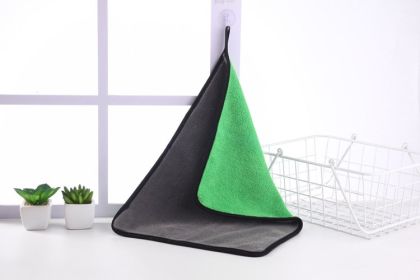 Coral Fleece Car Kitchen Cleaning Cloth (Option: Green-500g 30x30cm)